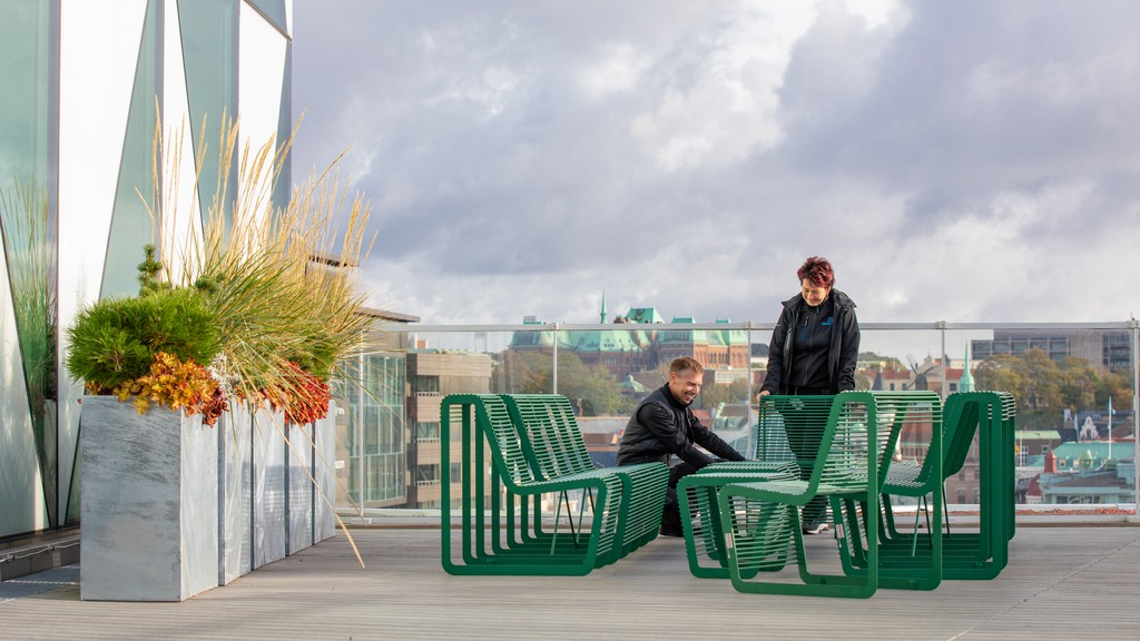 Takterassen på Prisma med utsikt över Öresund..