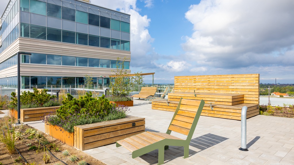 Exteriör visualisering av kontorsfastigheten Vista i Hyllie