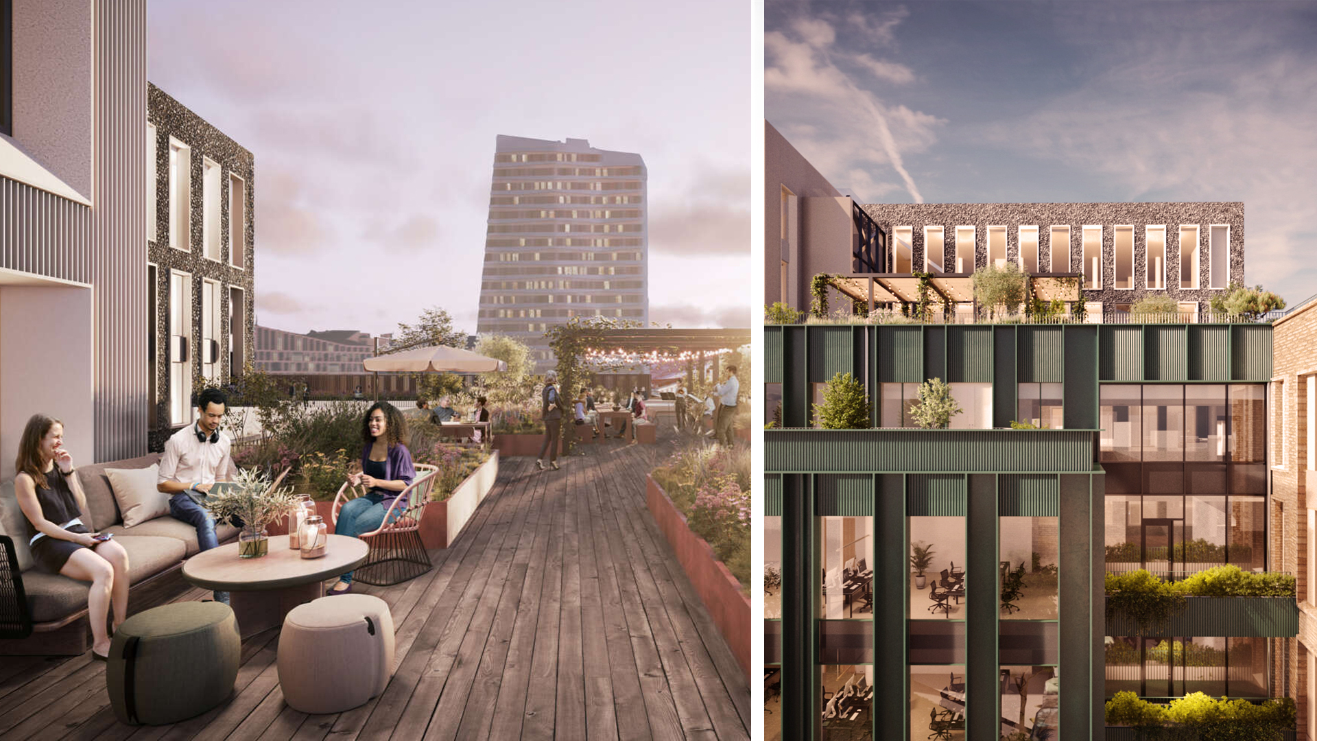 Hyllies största takterrass ska locka till utomhusarbete och skapa välbefinnande 