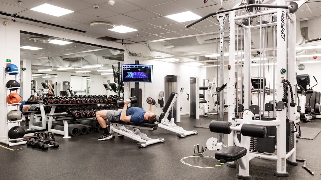 I fastigheten cube finns ett välutrustat gym