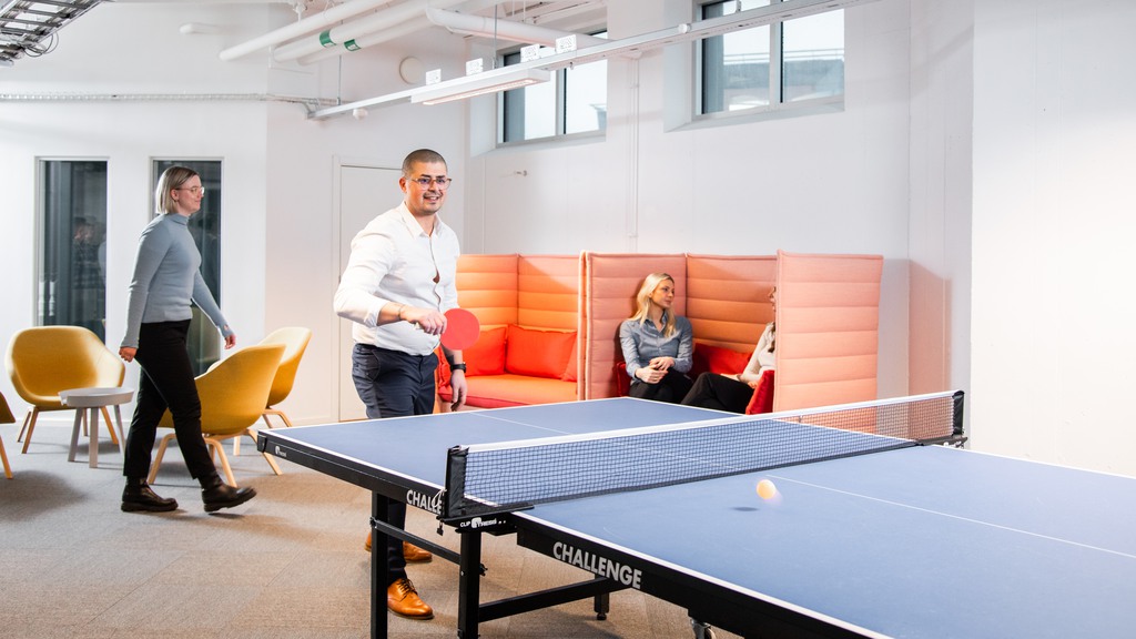 I fastigheten cube finns ett rum som främjar rörelse 