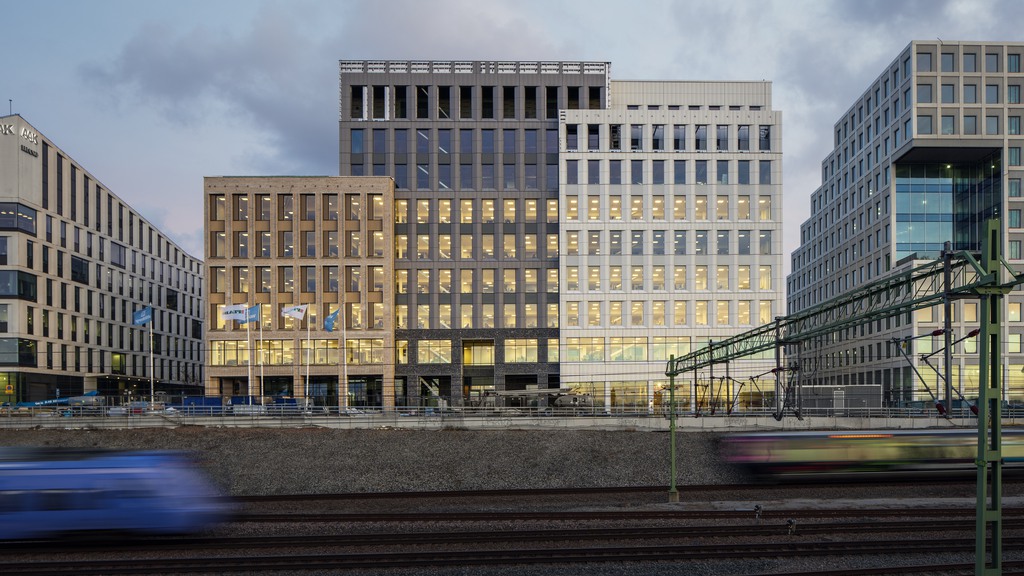 Kvartetten, modernt kontorshus i Hyllie i Malmö