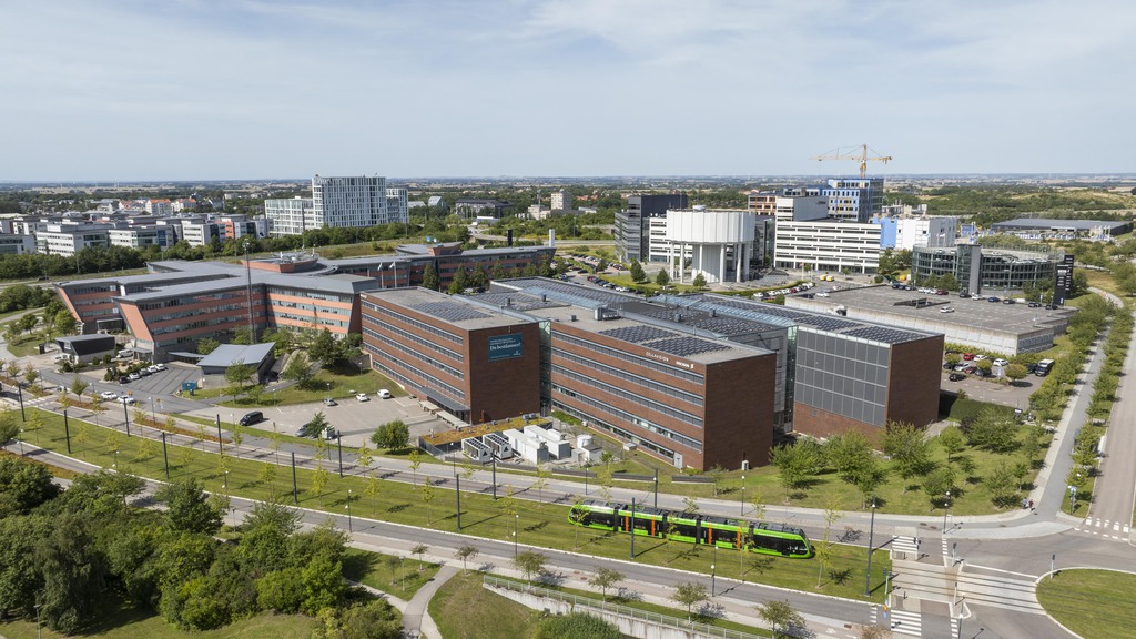 Exteriör bild av fastigheten Bricks, på ideonområdet i Lund. 