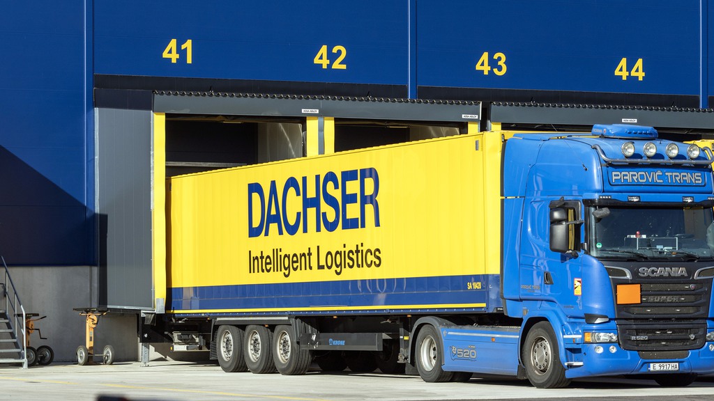 Bilden visar en av Daschers lastbilar