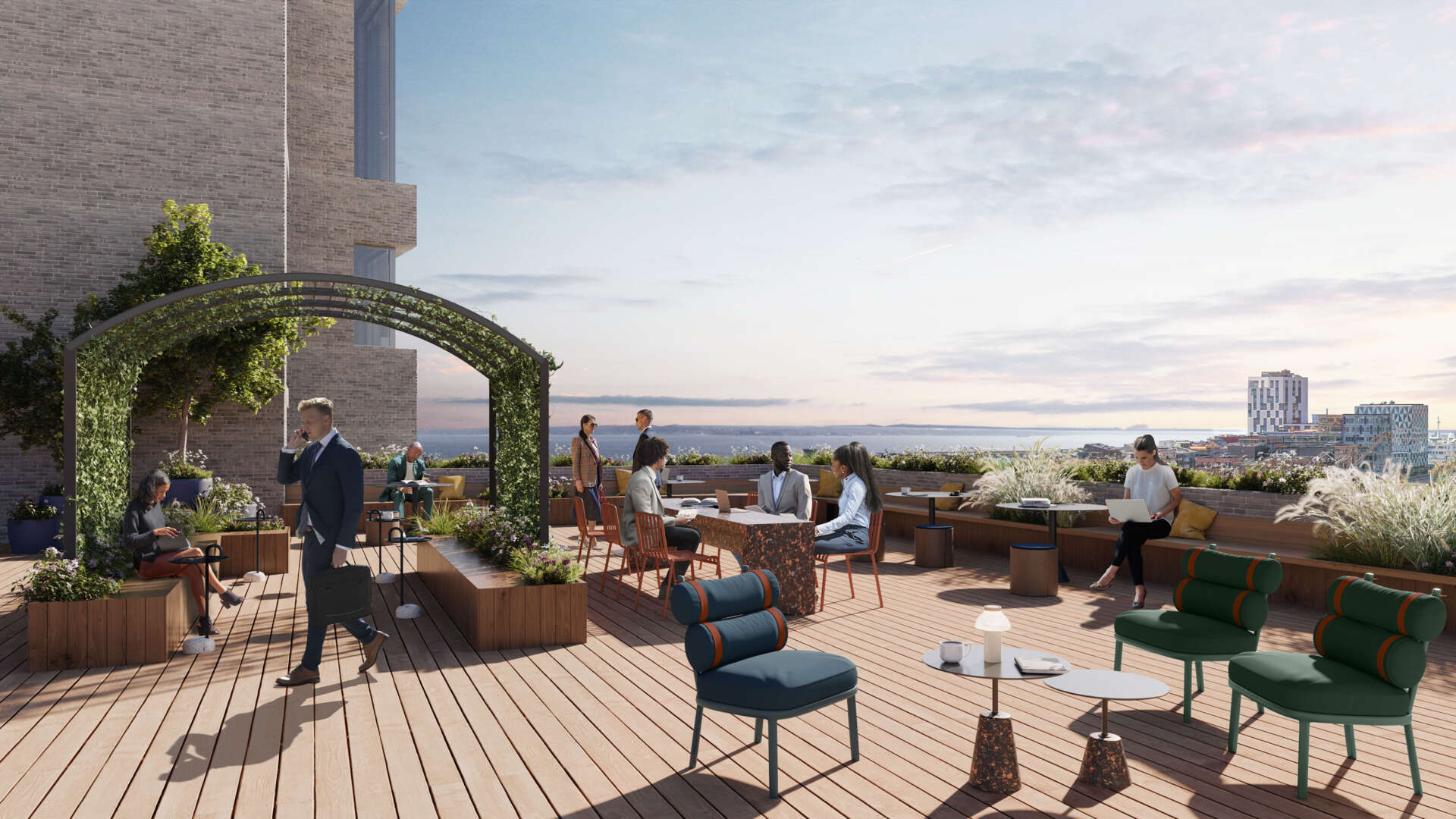 Kontorshuset View i Helsingborg får en fantastisk takterrass,