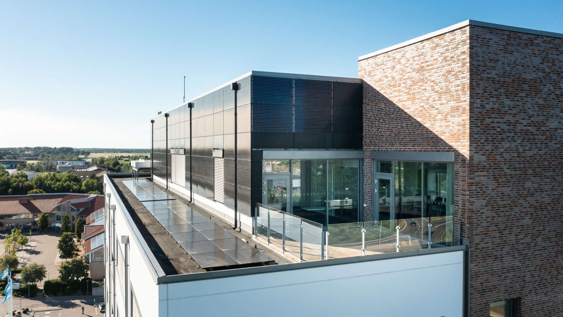 Takterass med utsikt i Floretten. 