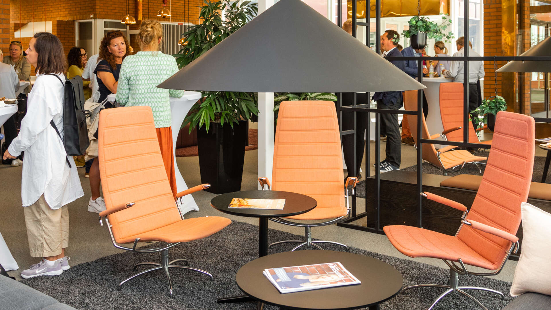 Välkomnande reception och mötesplats i Boplatsen 3.